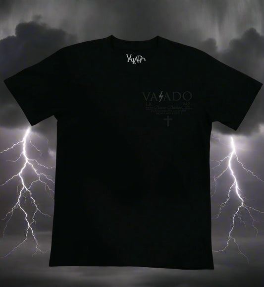 Black On Black Valado Dept Rhinestone Bolt Shirt